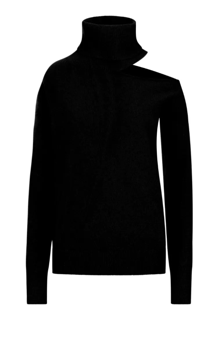 Knitwear<CULT MIA ABBIE CASHMERE SWEATER IN Black