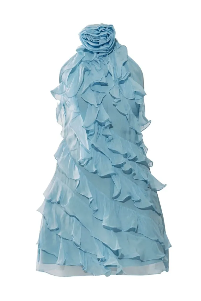 Dresses | Mini Dresses<CULT MIA ADA RUFFLE MINI DRESS Ice Blue