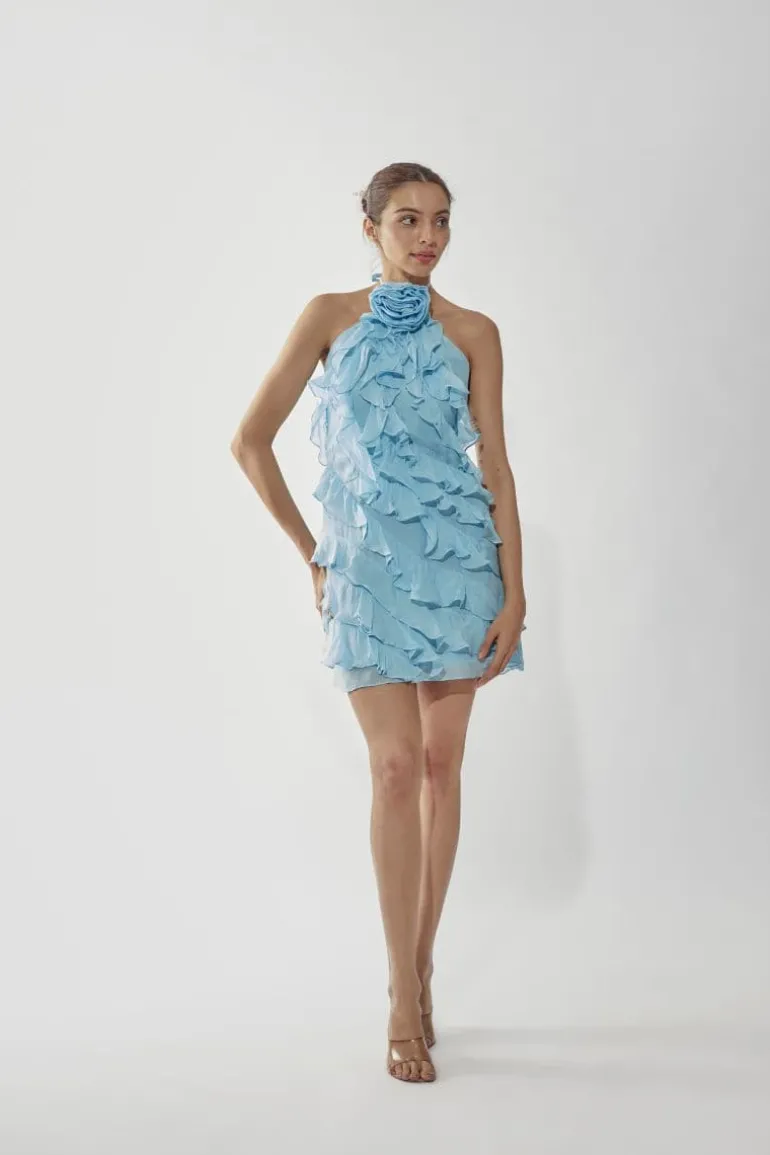 Dresses | Mini Dresses<CULT MIA ADA RUFFLE MINI DRESS Ice Blue