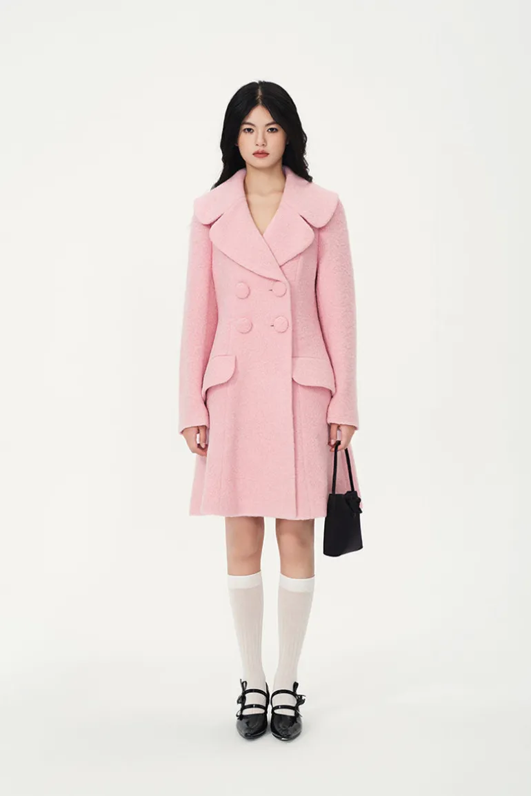 Coats<CULT MIA AGNES WOOL COAT Pink