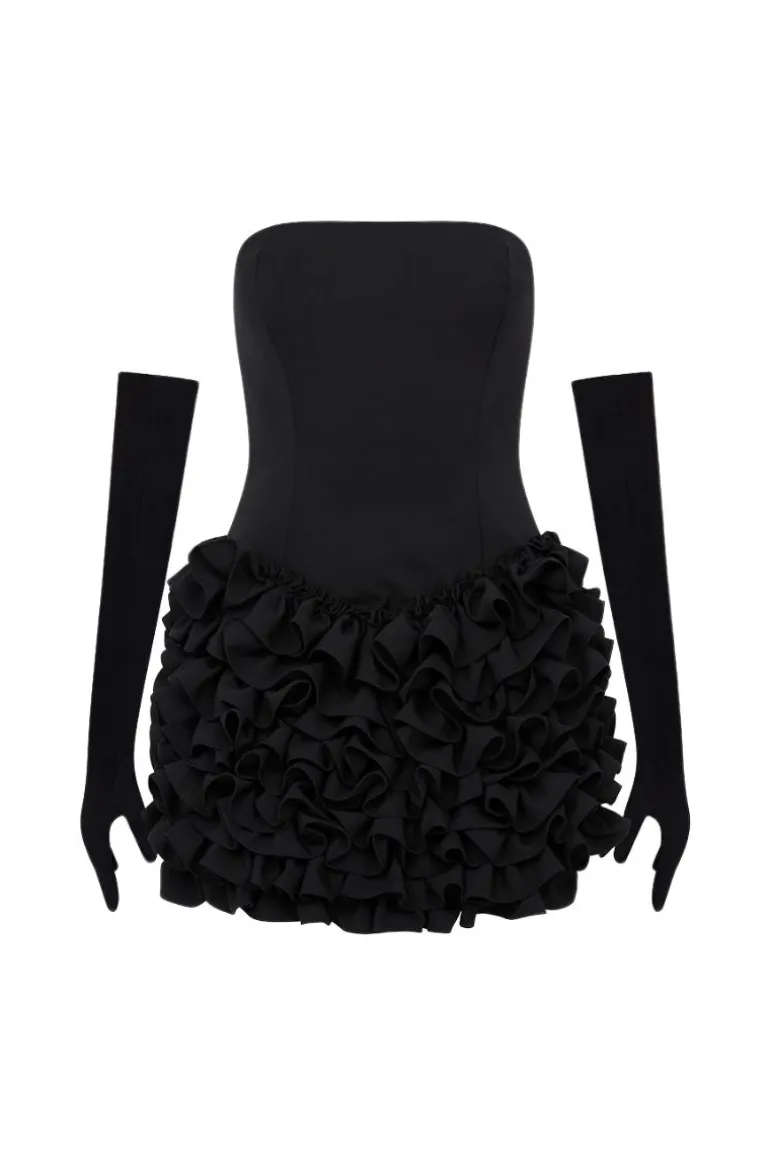 Dresses | Mini Dresses<CULT MIA ALEXIS MINI DRESS AND GLOVES Black