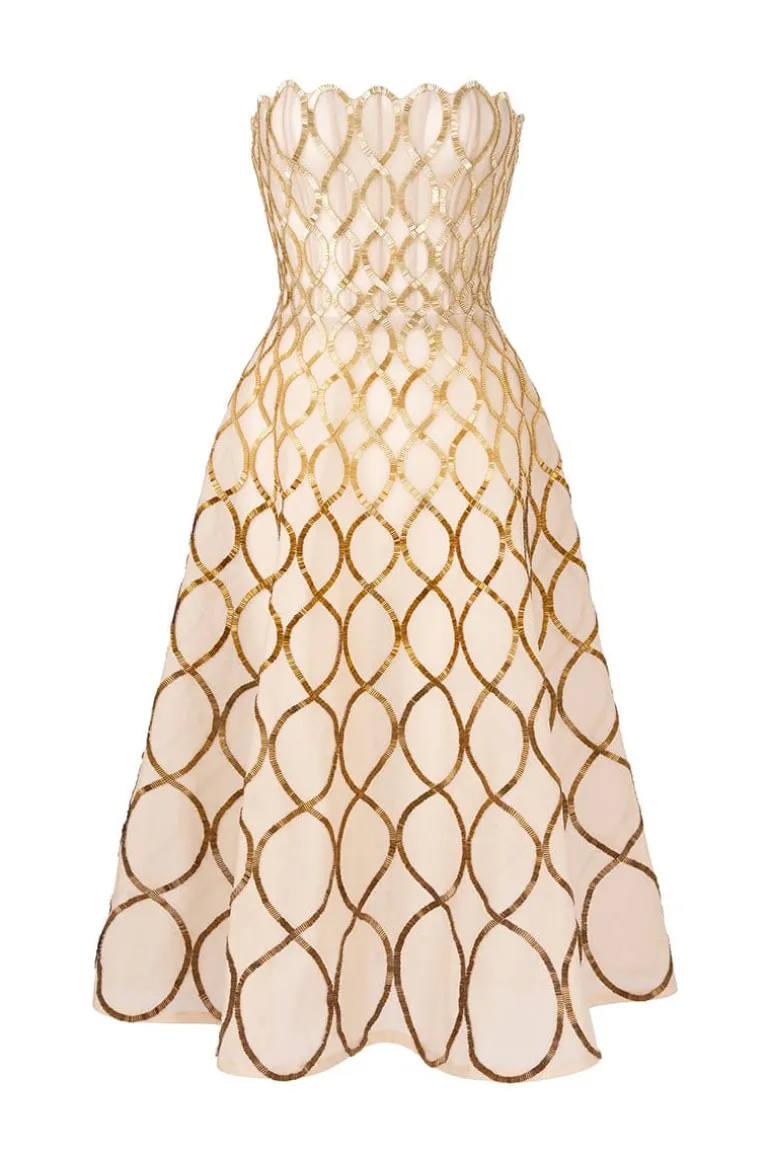 Dresses | Midi Dresses<CULT MIA ALICE A-LINE MIDI DRESS Gold