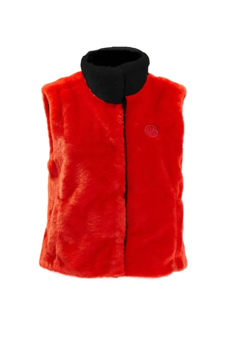 Jackets<CULT MIA ALICE ROUGE AND NOIR VEST Rouge/Noir