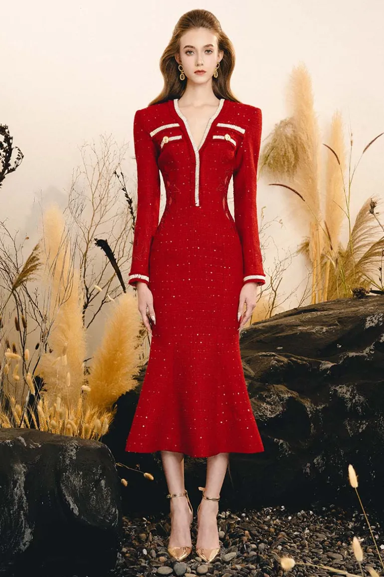 Dresses | Midi Dresses<CULT MIA ALLURING MIDI DRESS Red