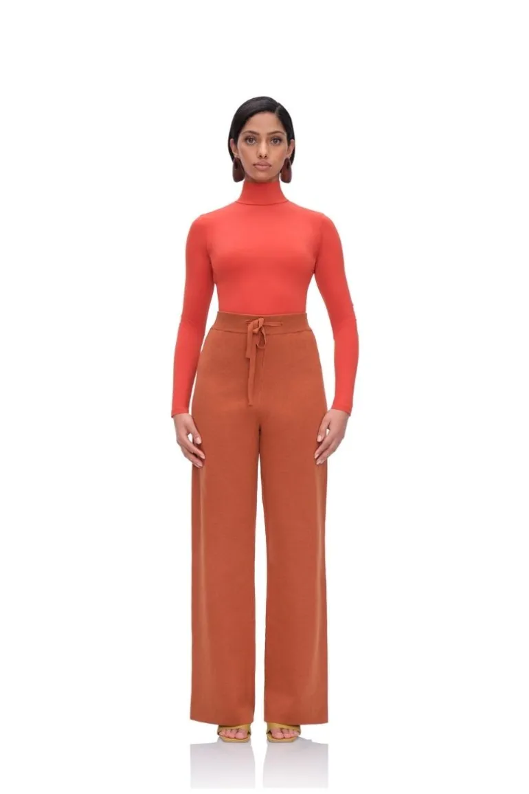 Pants<CULT MIA ALLY KNIT PANTS IN PUMPKIN