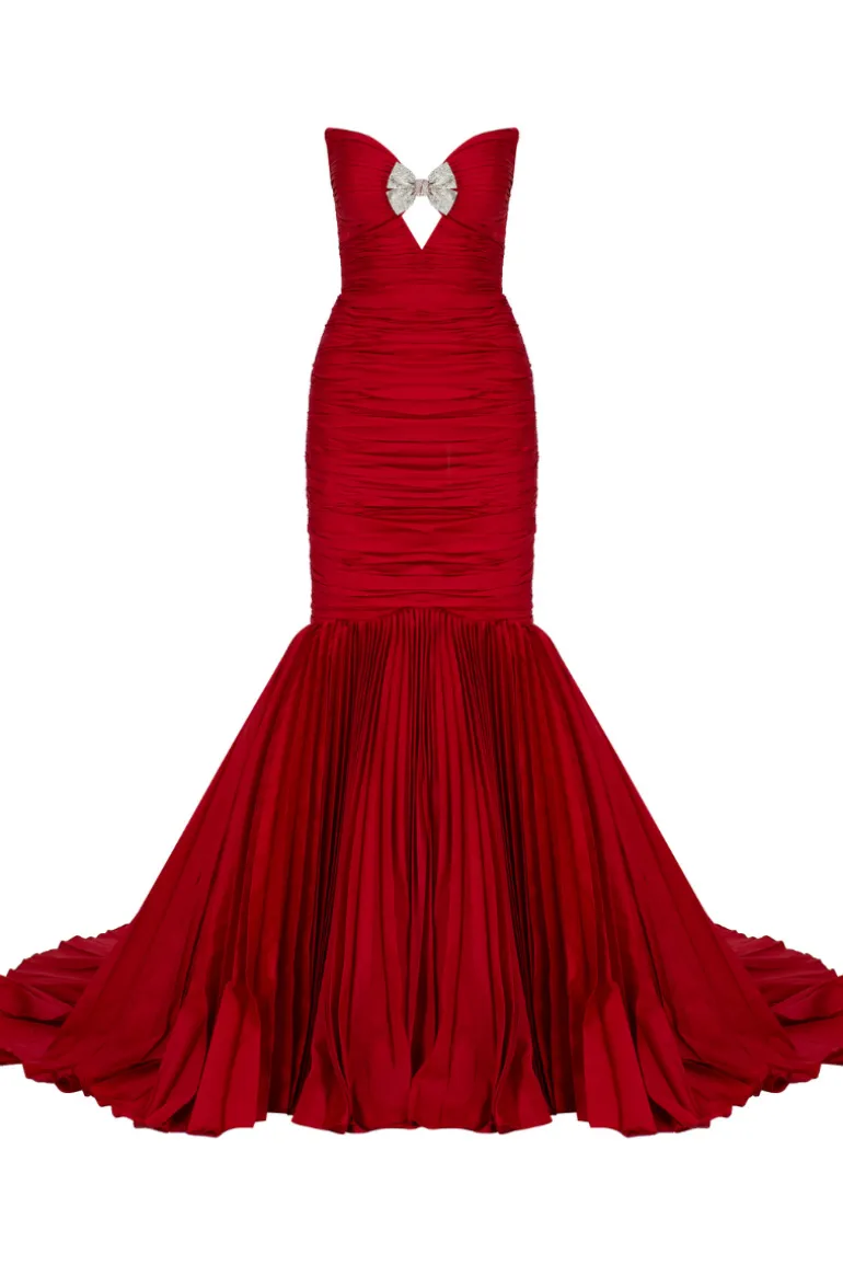 Dresses | Gowns<CULT MIA ALYCE METALLIC BOW GOWN Red