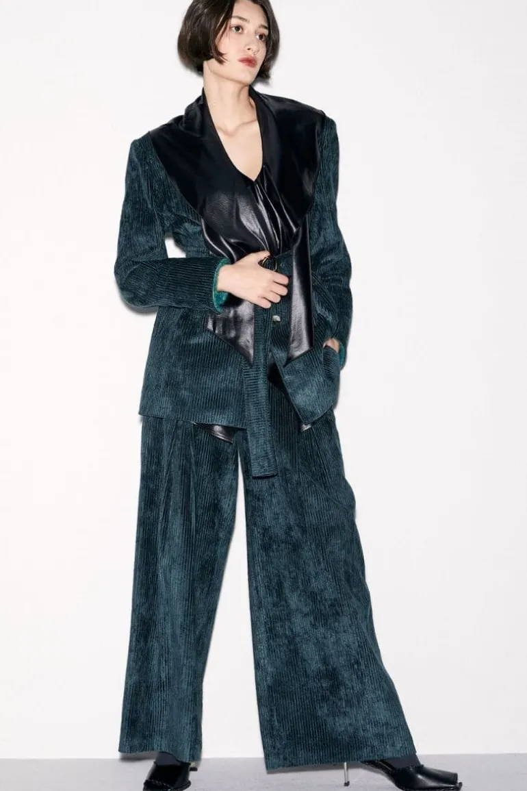 Pants<CULT MIA AMA CORDUROY PANTS Blue