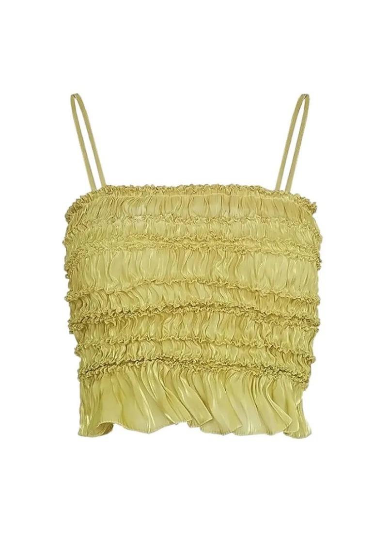 Tops<CULT MIA AMALIA FITTED SHIBORI TOP Yellow
