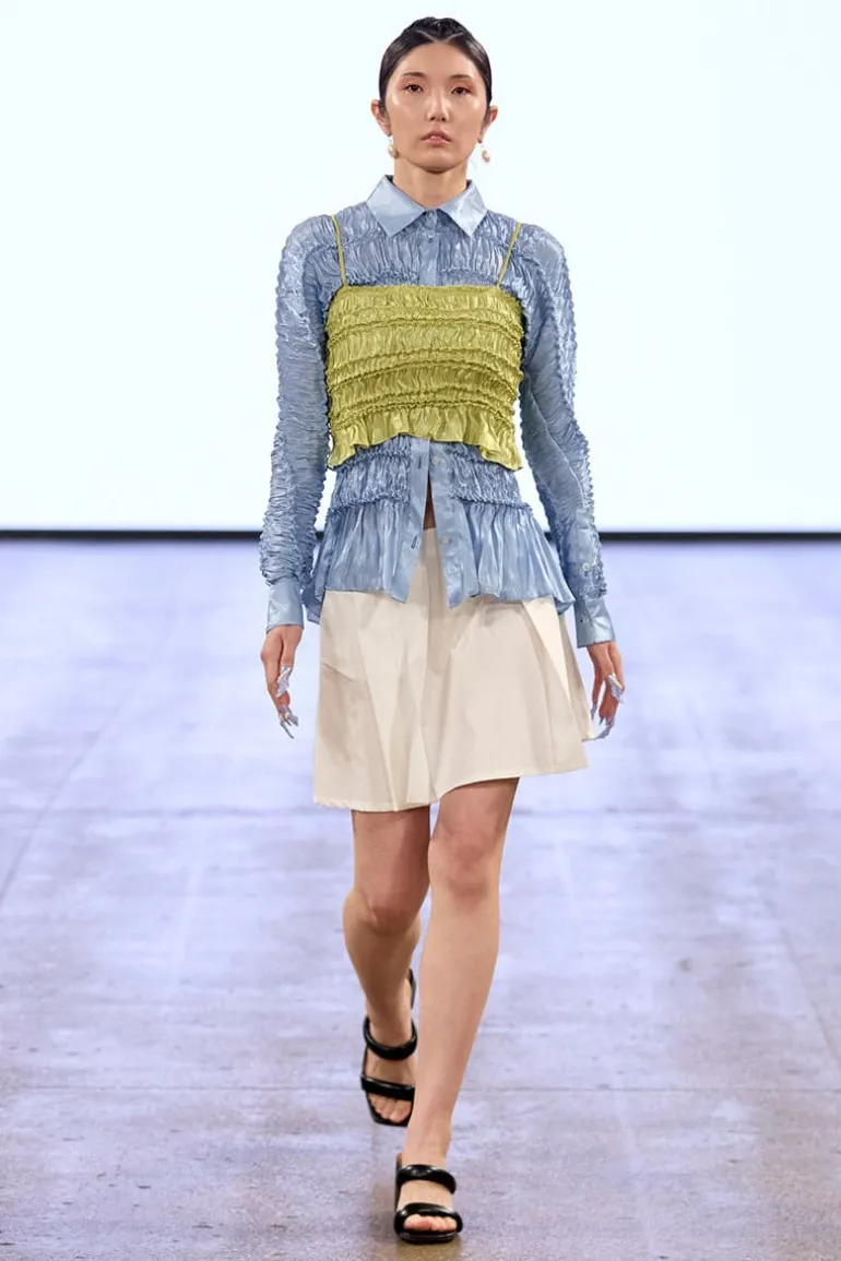 Tops<CULT MIA AMALIA FITTED SHIBORI TOP Yellow