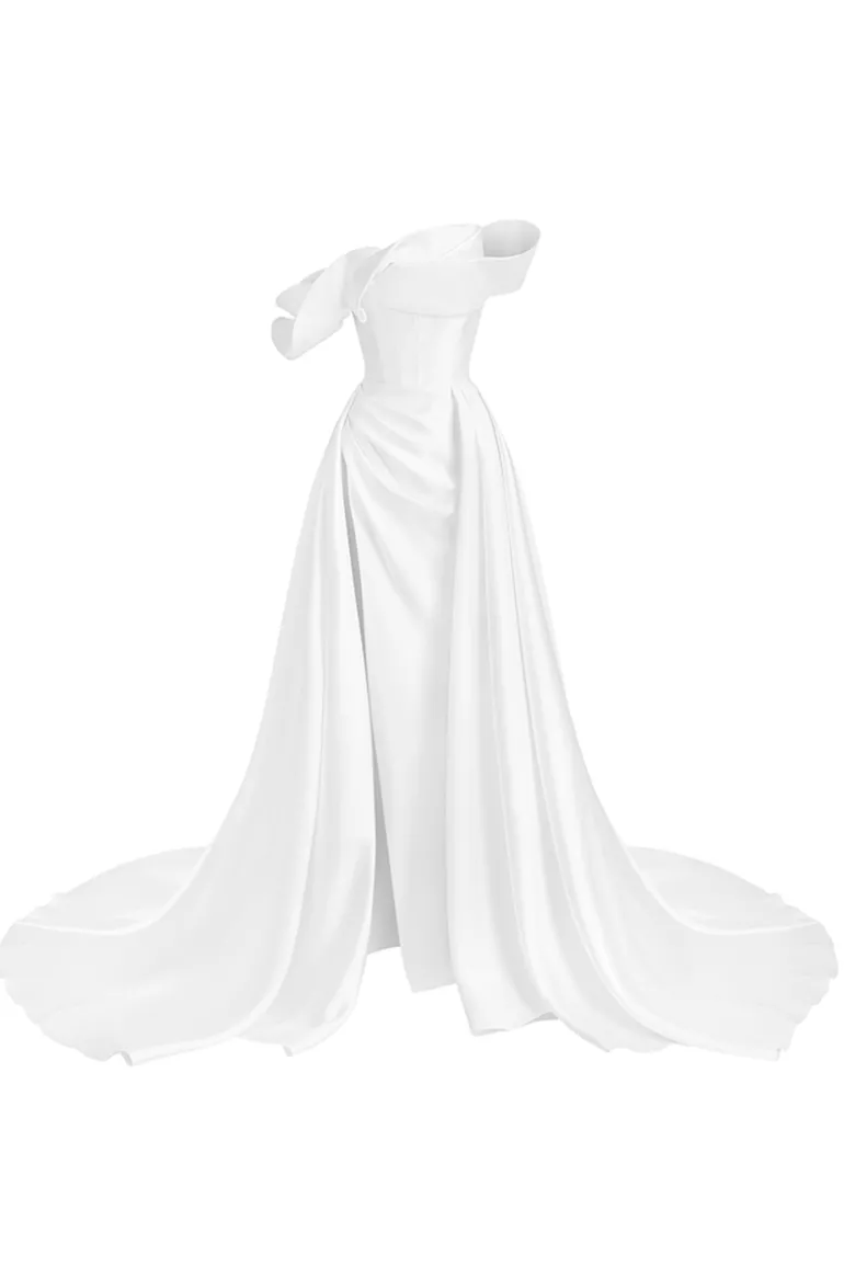 Dresses | Gowns<CULT MIA AMANDA OVER SKIRT GOWN Simply White