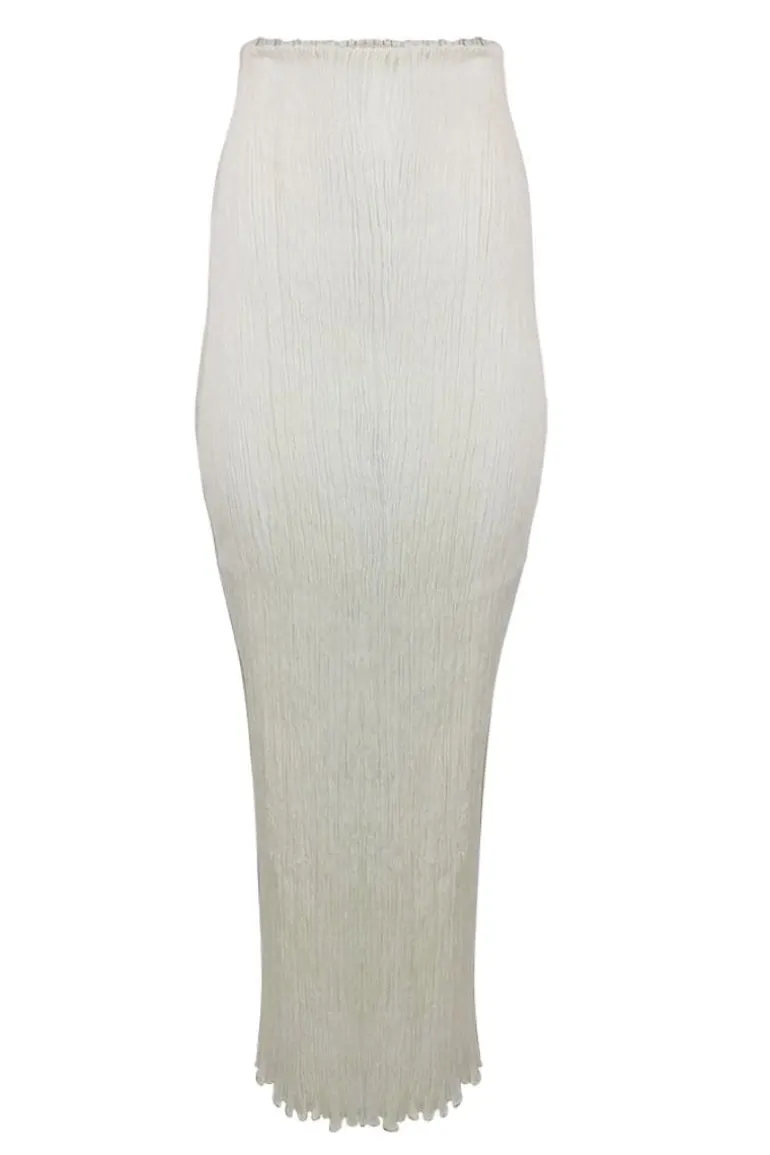Skirts<CULT MIA AMANERA RUCHED MAXI SKIRT Off White