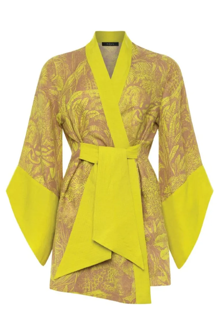 Sleep & Loungewear<CULT MIA AMARA MINI KIMONO ROBE Silva