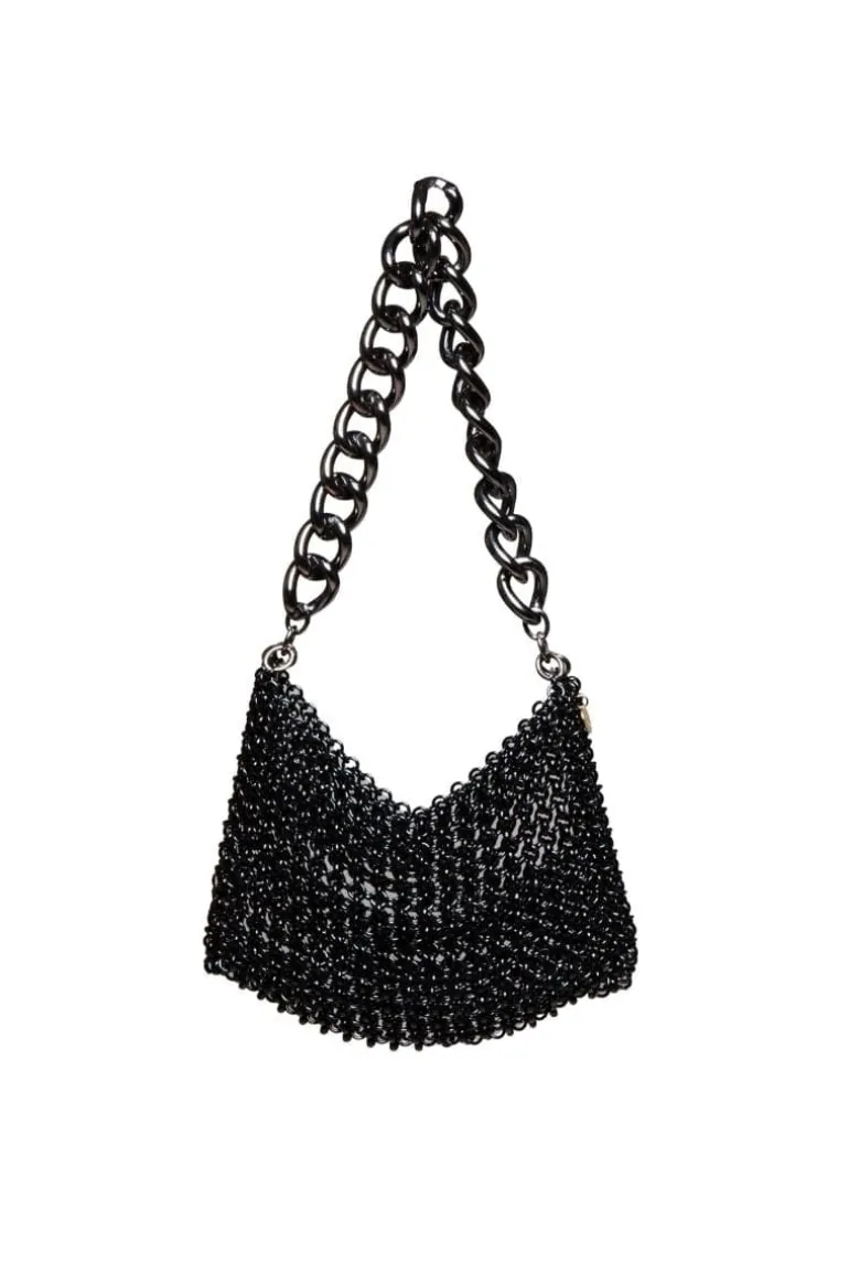 Shoulder Bags<CULT MIA AMATA CHAIN SHOULDER BAG Black