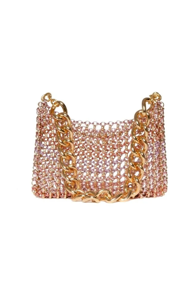 Shoulder Bags<CULT MIA AMATA CHAIN SHOULDER BAG Pink