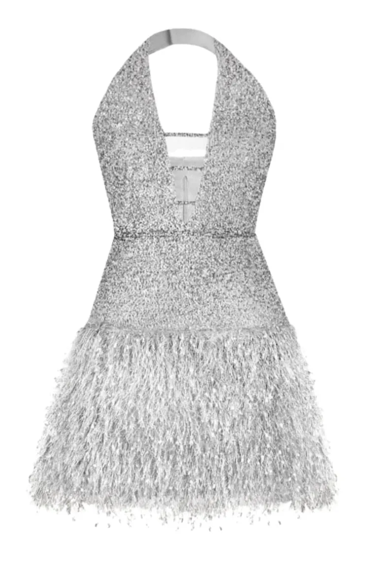 Dresses | Mini Dresses<CULT MIA AMINA SPARKLING MINI DRESS Silver