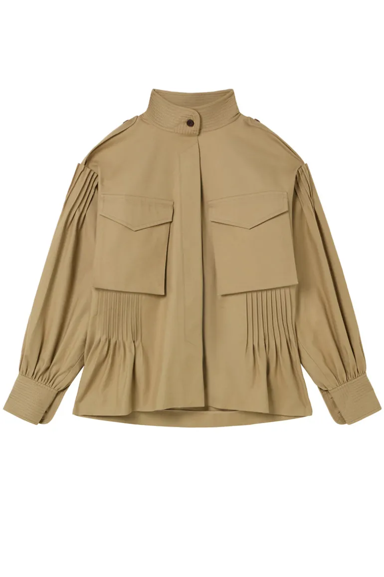 Jackets<CULT MIA ANDIE SHIRT JACKET IN Sand