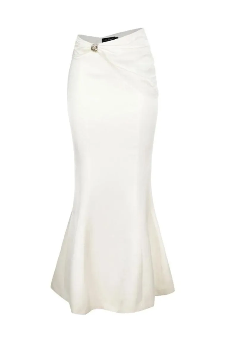 Skirts<CULT MIA ANDREA FISHTAIL MAXI SKIRT White