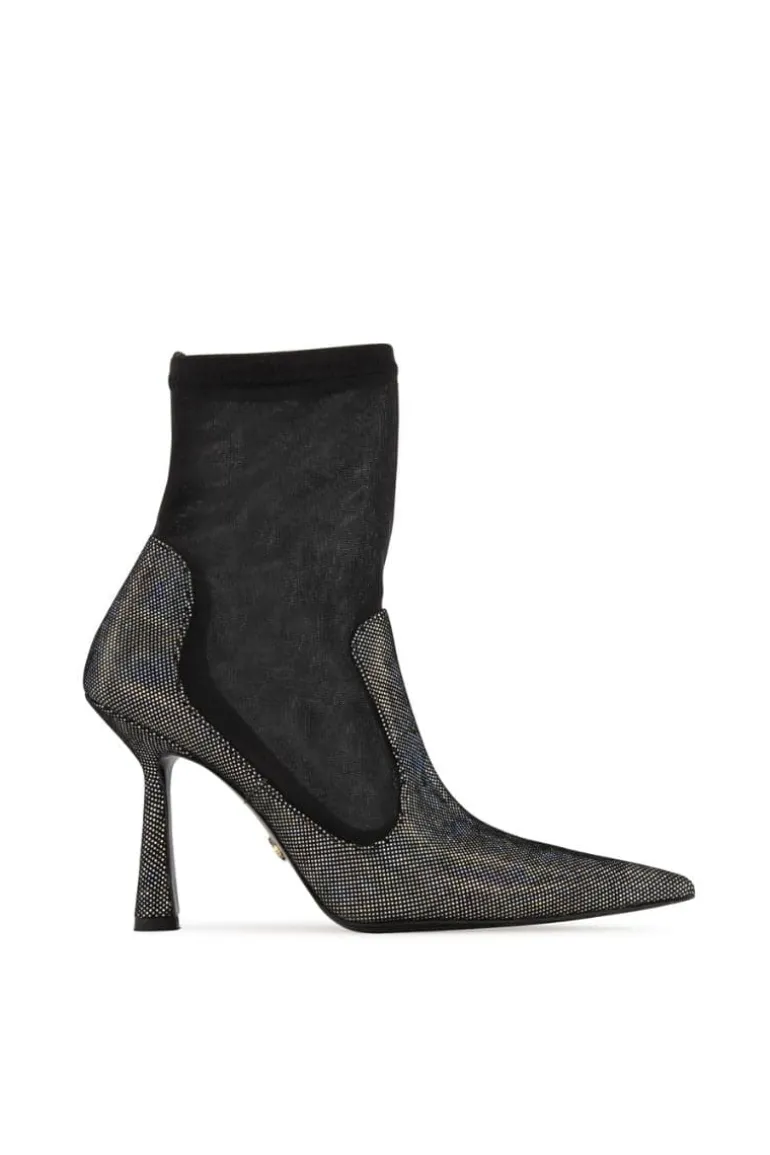 Boots<CULT MIA ANNA BLACK DISCO HEELED BOOTS Black Disco Suede