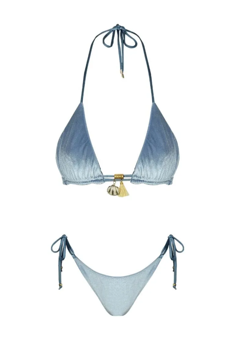 Swimwear<CULT MIA ANNA VELVET BIKINI Baby Blue