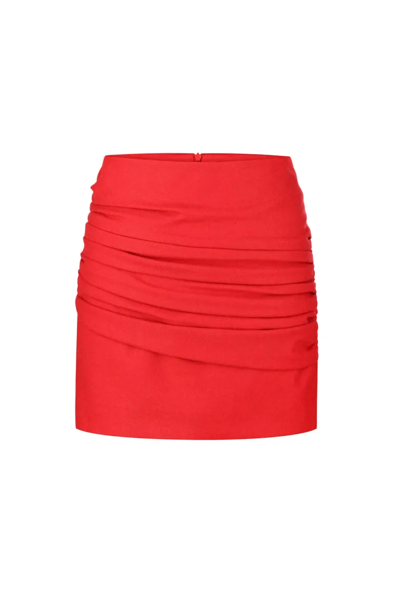 Skirts<CULT MIA ANTHURIUM SLIM FIT MINI SKIRT Red
