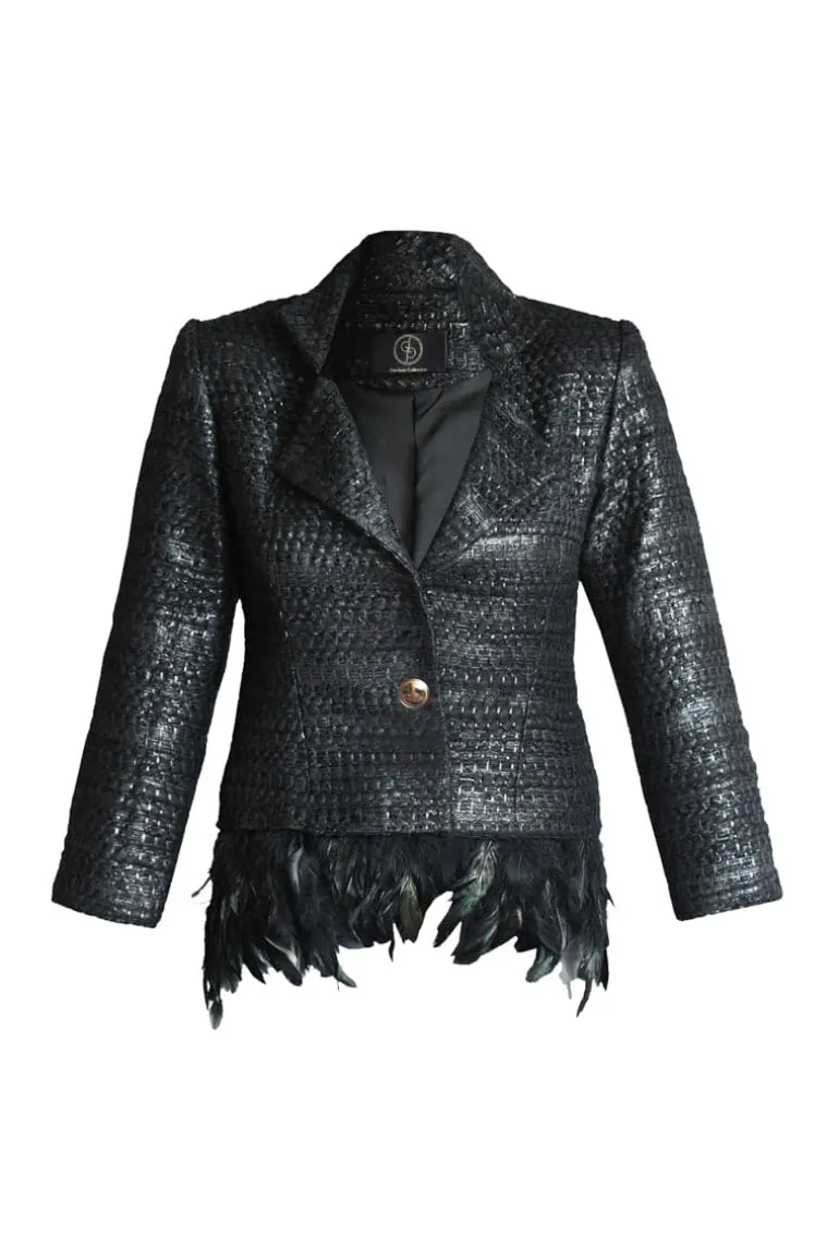 Blazers<CULT MIA APHRODITE WOOL BLAZER Black