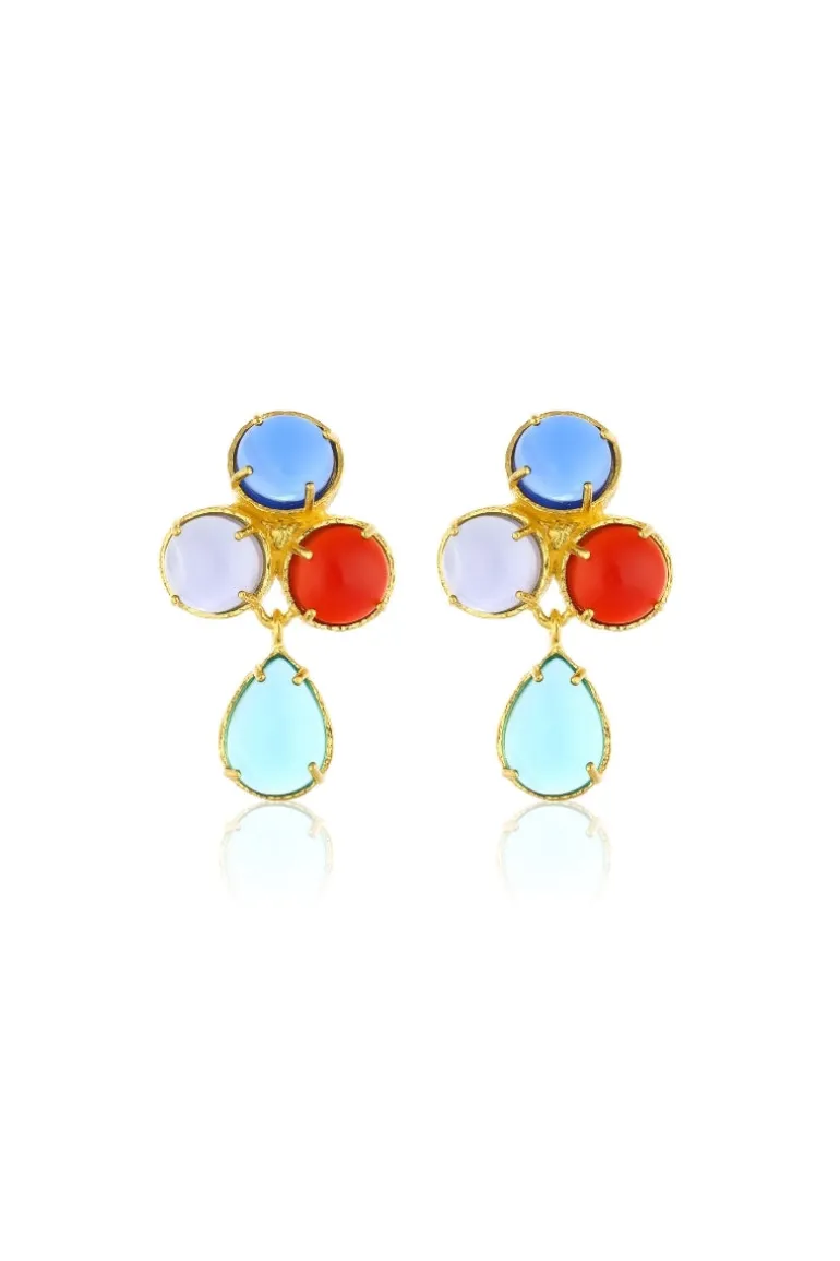 Earrings<CULT MIA AQUA EARRINGS IN Multicolor