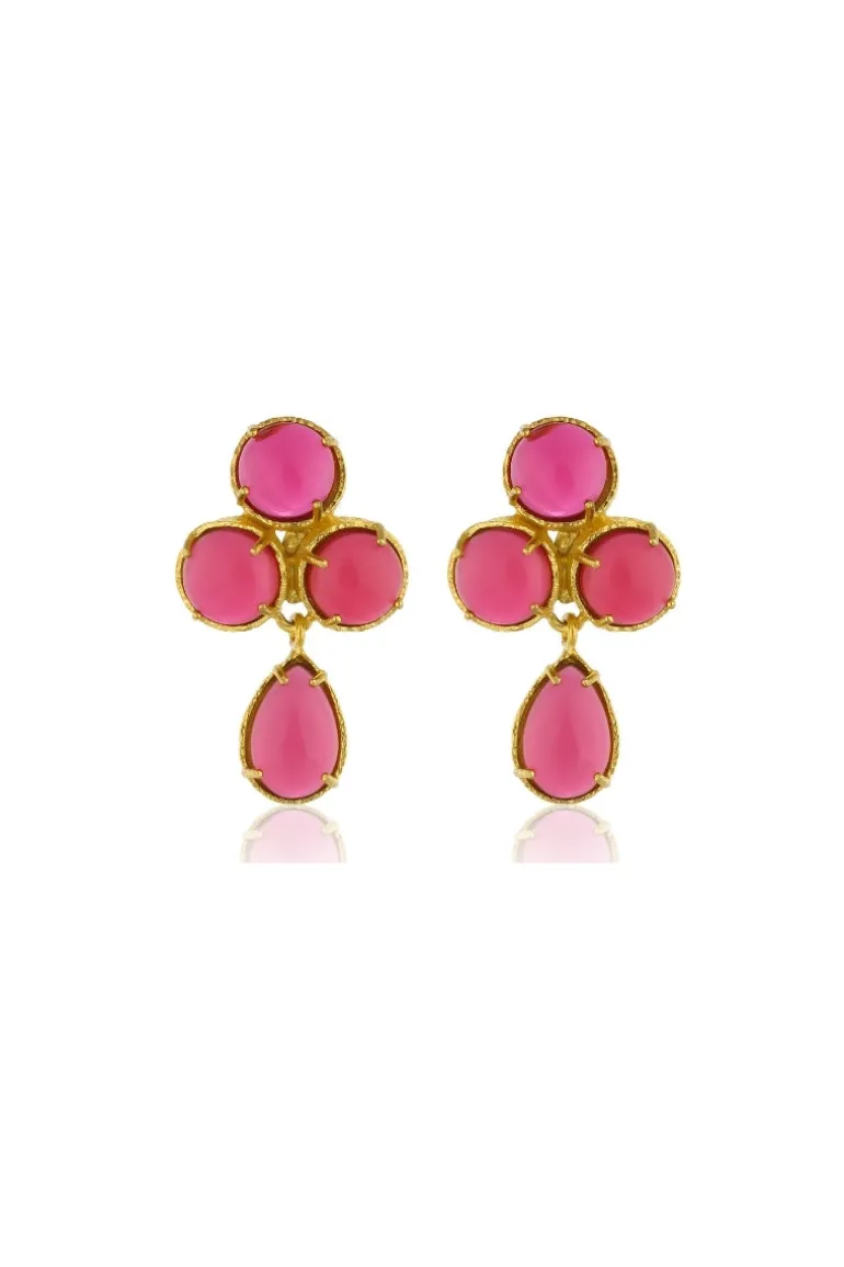 Earrings<CULT MIA AQUA EARRINGS IN Ruby Pink