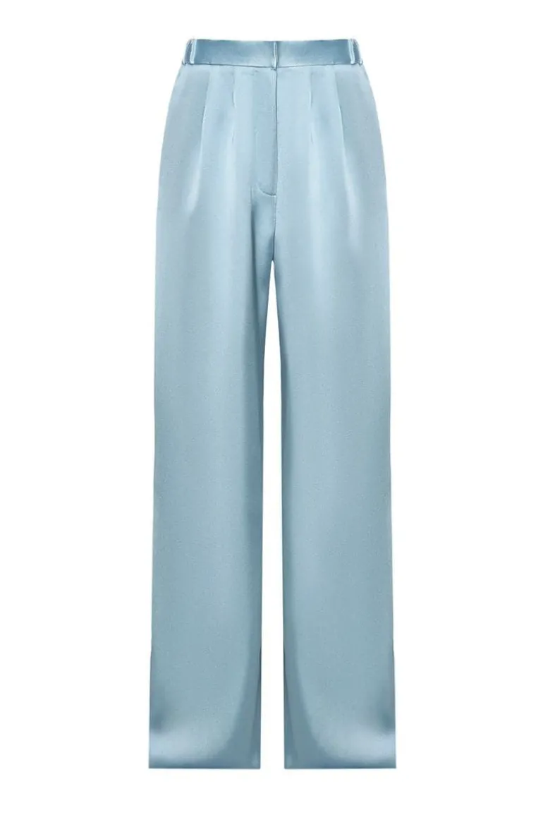 Pants<CULT MIA AQUA FLARED PANTS Blue
