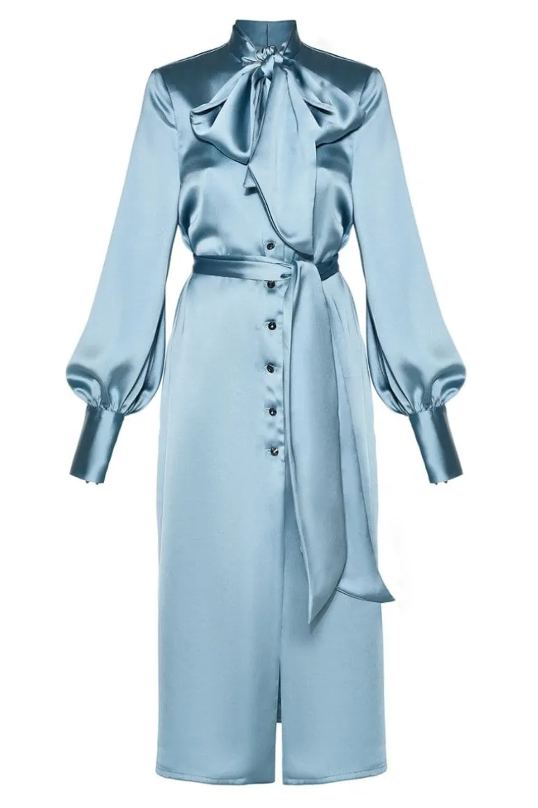 Dresses | Midi Dresses<CULT MIA AQUA LONG SLEEVE MIDI DRESS Blue