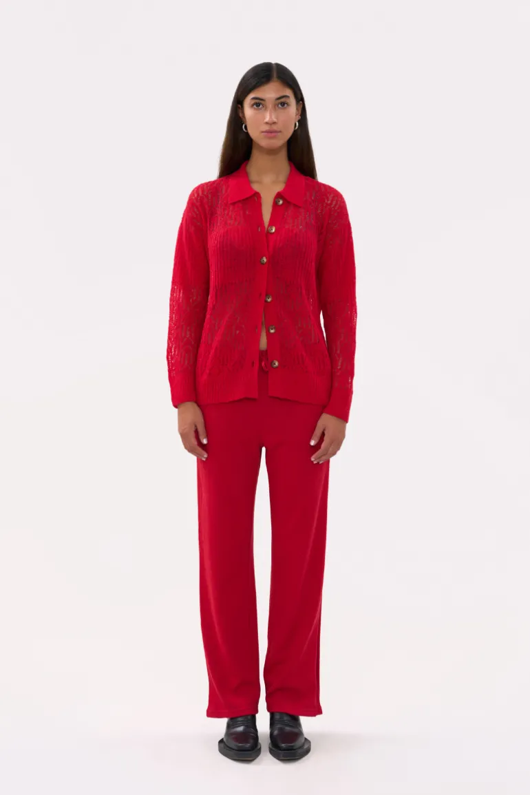 Knitwear<CULT MIA ARAÑITA COLLA CARDIGAN IN Red