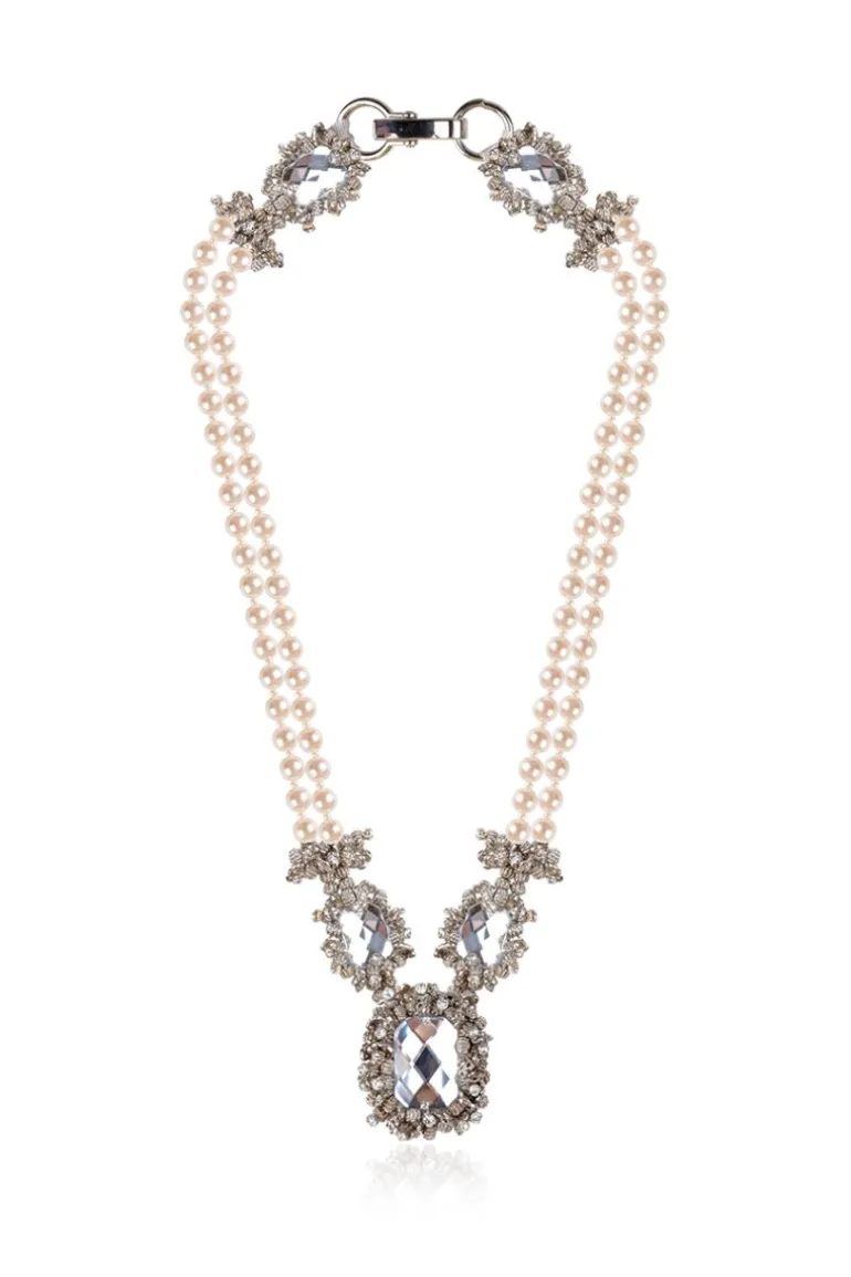 Necklaces<CULT MIA ARIA PEARLS NECKLACE White, Silver