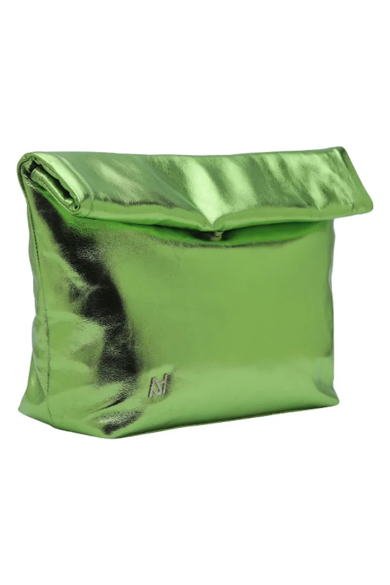 Clutch Bags<CULT MIA ARIANA LEATHER BAG ELECTRIC IN GREEN Electric green