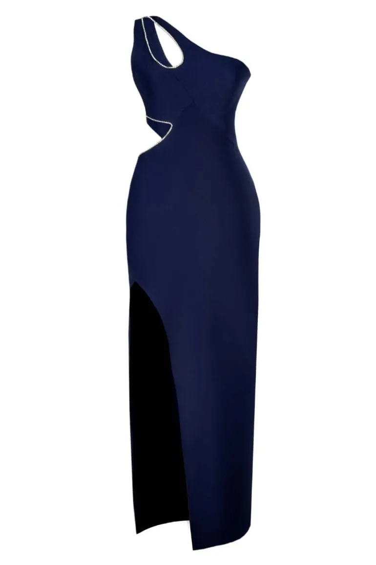 Dresses | Midi Dresses<CULT MIA ARIEL ASYMMETRIC MIDI DRESS Navy