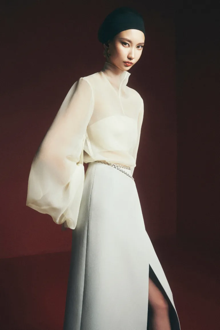 Skirts<CULT MIA ARNOLD WRAP FRONT SLIT MIDI SKIRT Gray