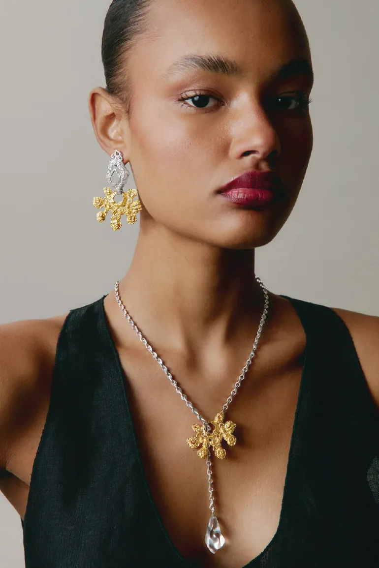 Necklaces<CULT MIA ARROYO SILVER AND GOLD NECKLACE Silver & Gold