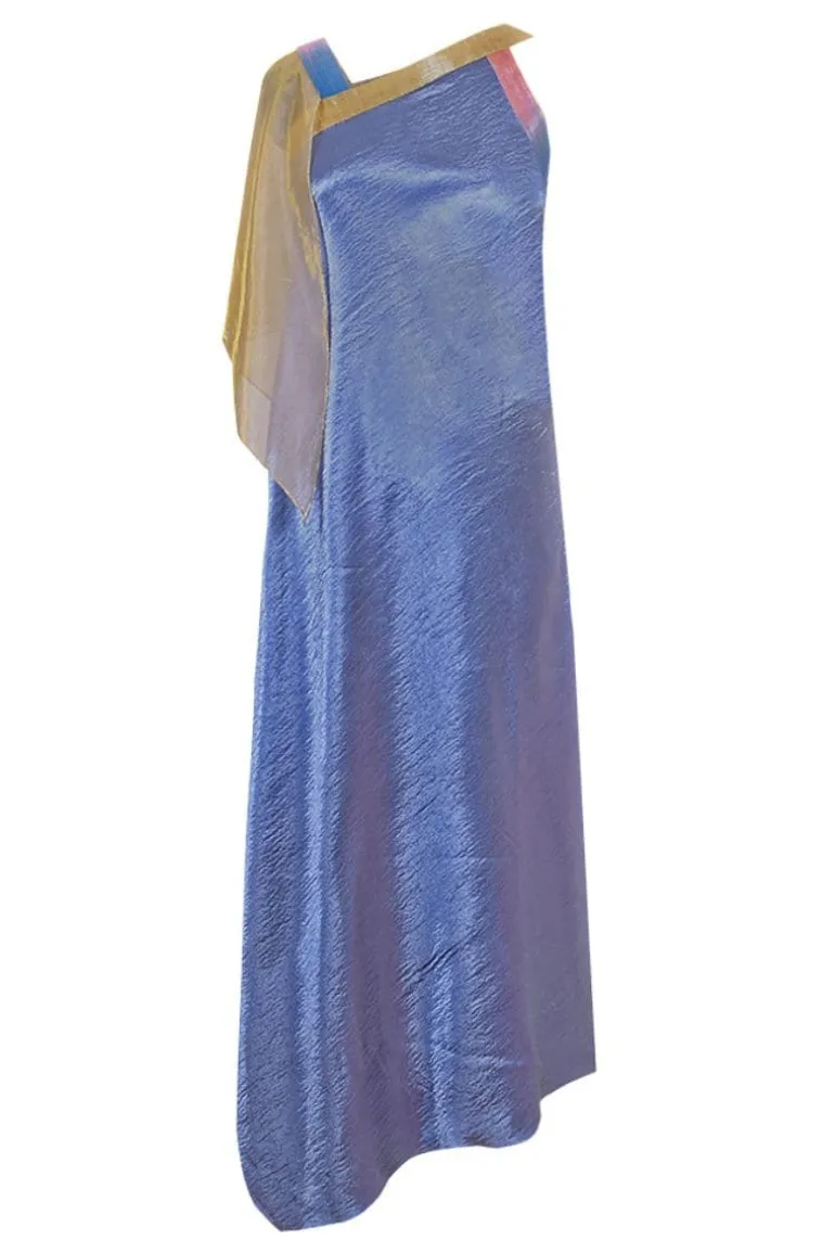 Dresses<CULT MIA ASYMMETRIC ONE-SLEEVE MAXI DRESS Blue