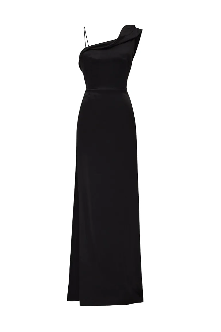Dresses | Gowns<CULT MIA ASYMMETRICAL GOWN IN Black