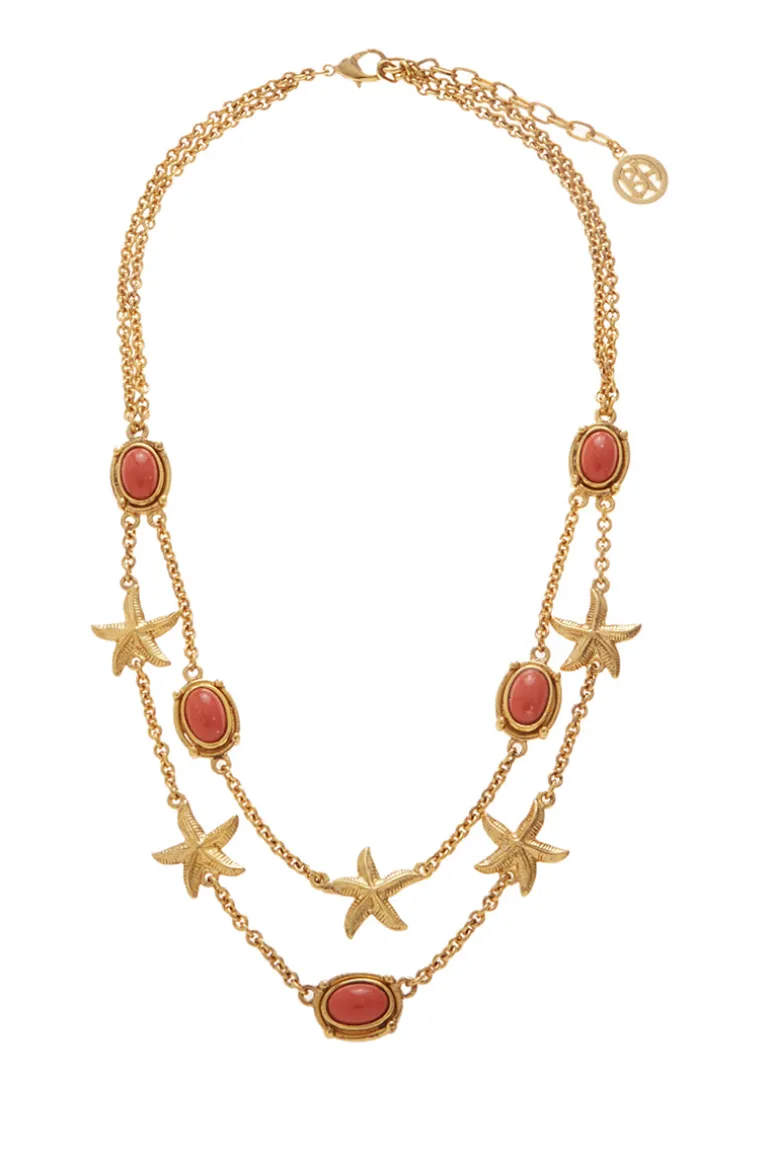 Necklaces<CULT MIA ATLANTIS NECKLACE Gold & Coral