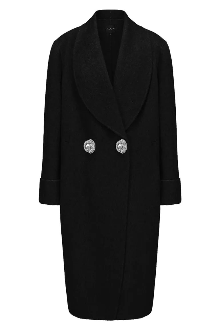 Coats<CULT MIA AUDRINA COAT IN Black