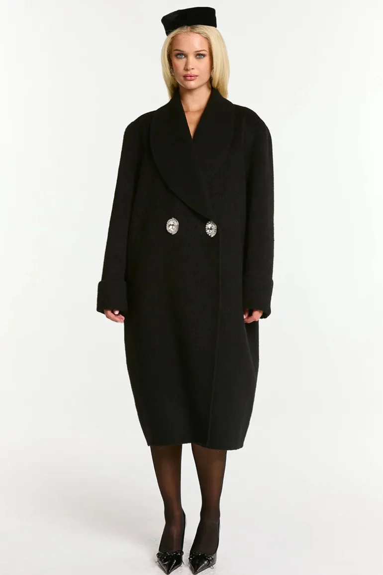 Coats<CULT MIA AUDRINA COAT IN Black