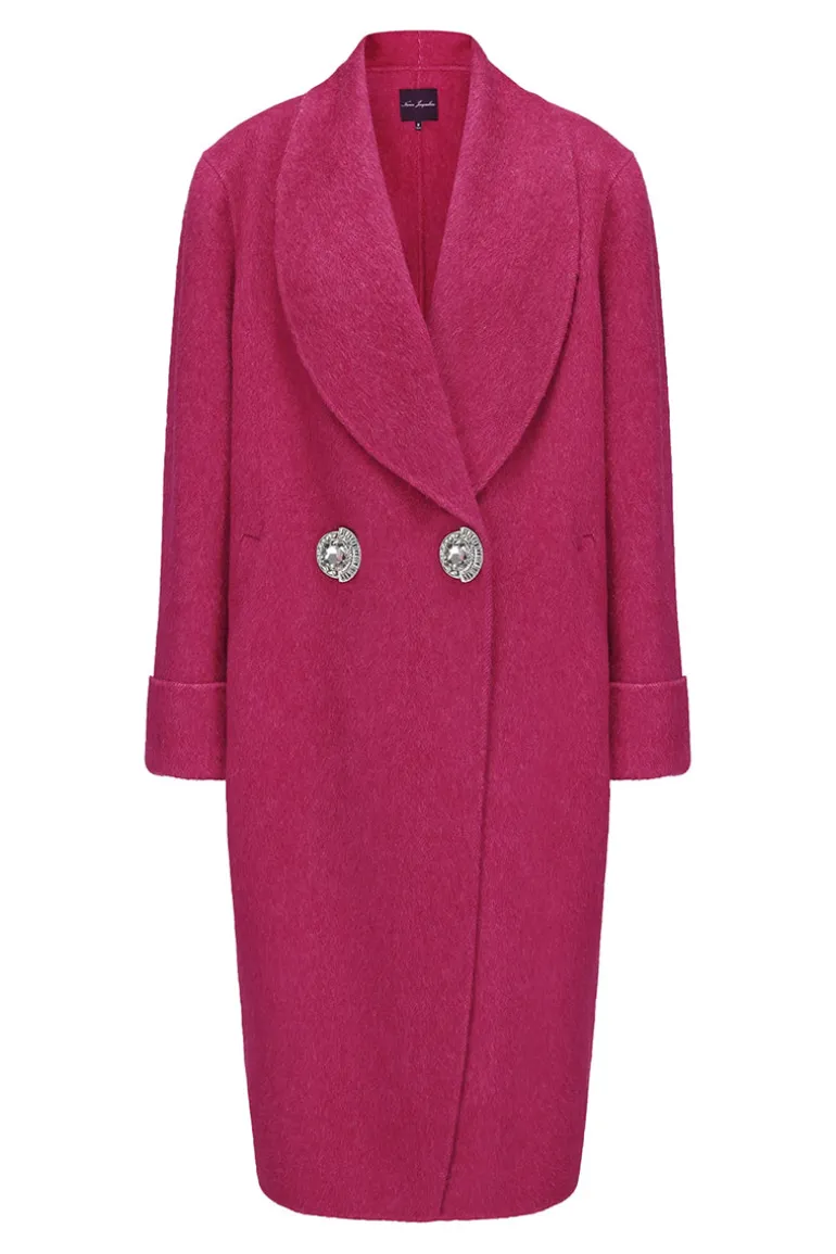 Coats<CULT MIA AUDRINA COAT IN Rose Red