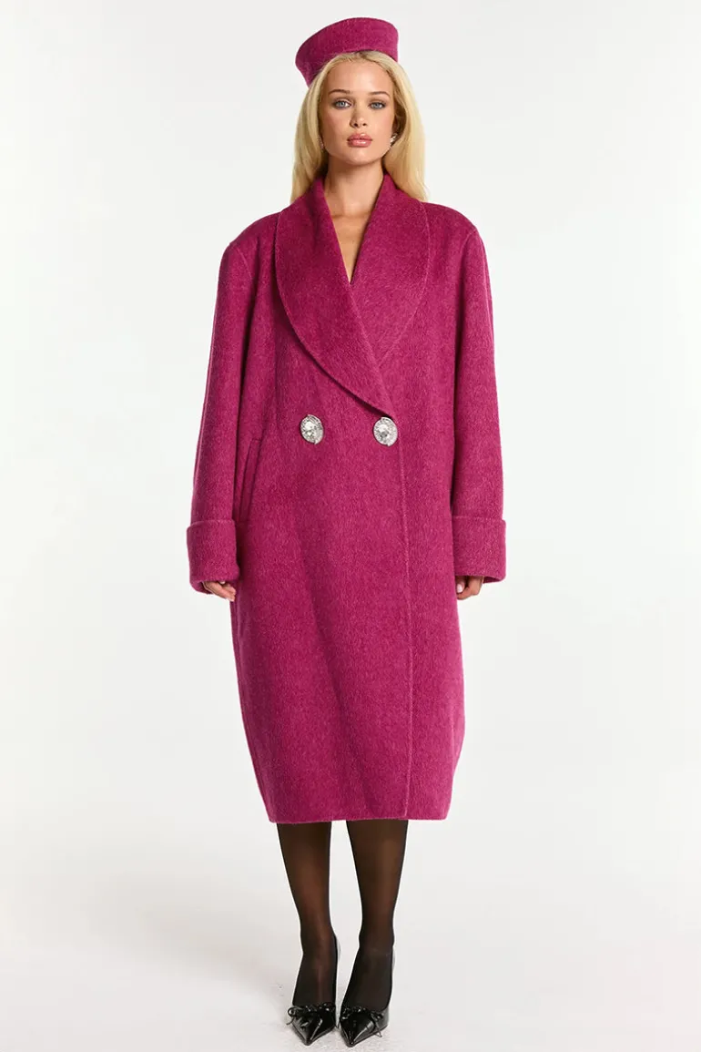 Coats<CULT MIA AUDRINA COAT IN Rose Red