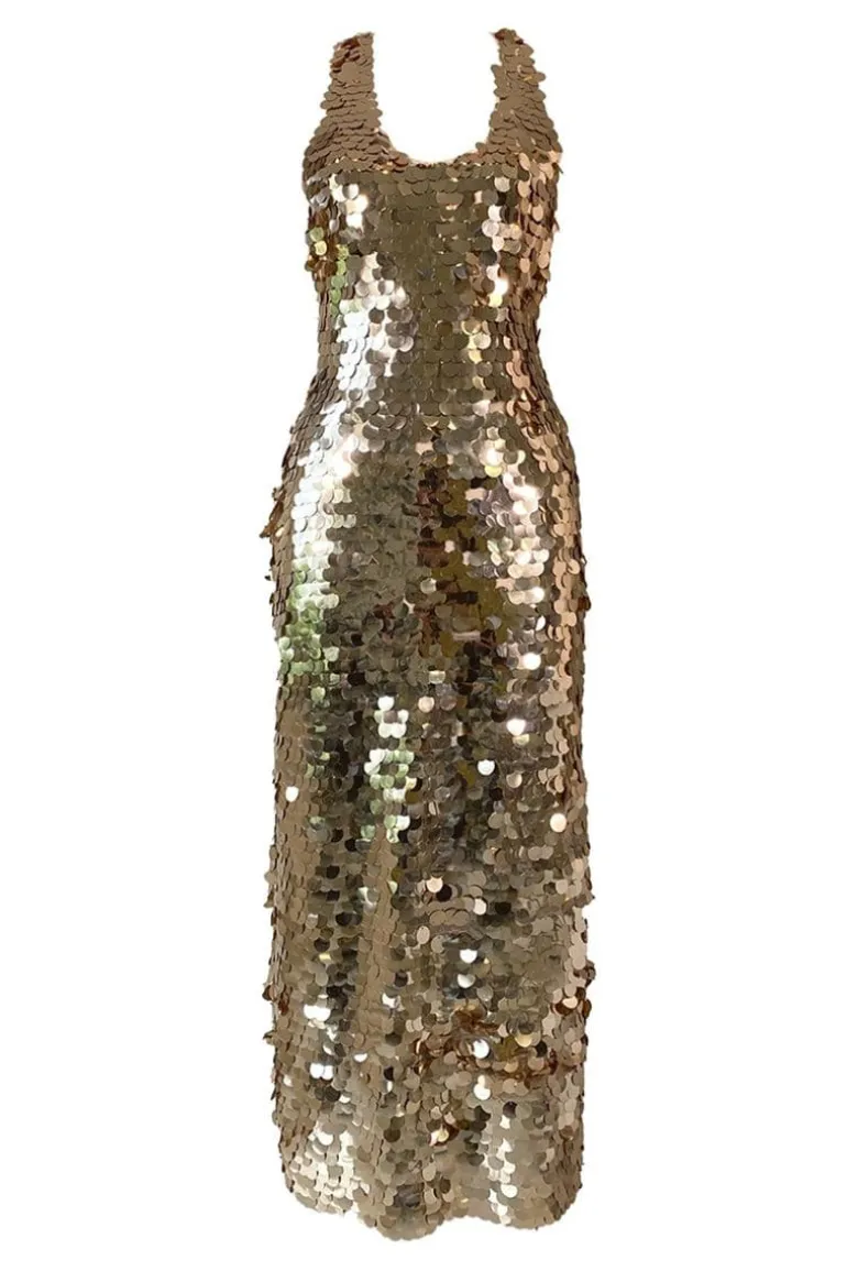 Dresses | Midi Dresses<CULT MIA AURA SEQUIN MIDI DRESS Gold