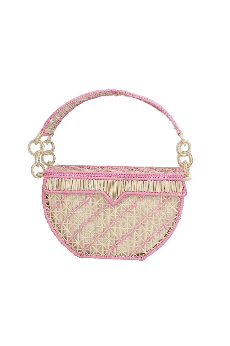 Top Handle Bags<CULT MIA AURORA PINK HANDBAG Natural and Pink
