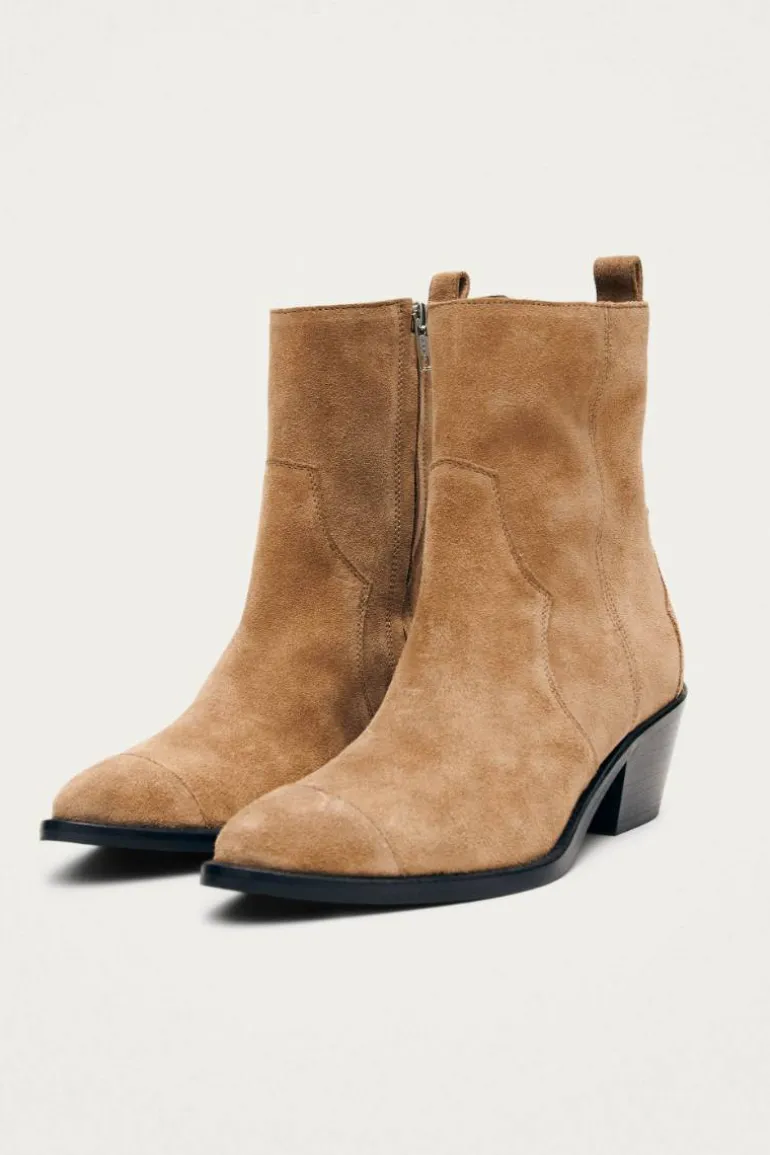 Boots<CULT MIA AUSTIN SUEDE LEATHER ANKLE BOOTS IN TAN