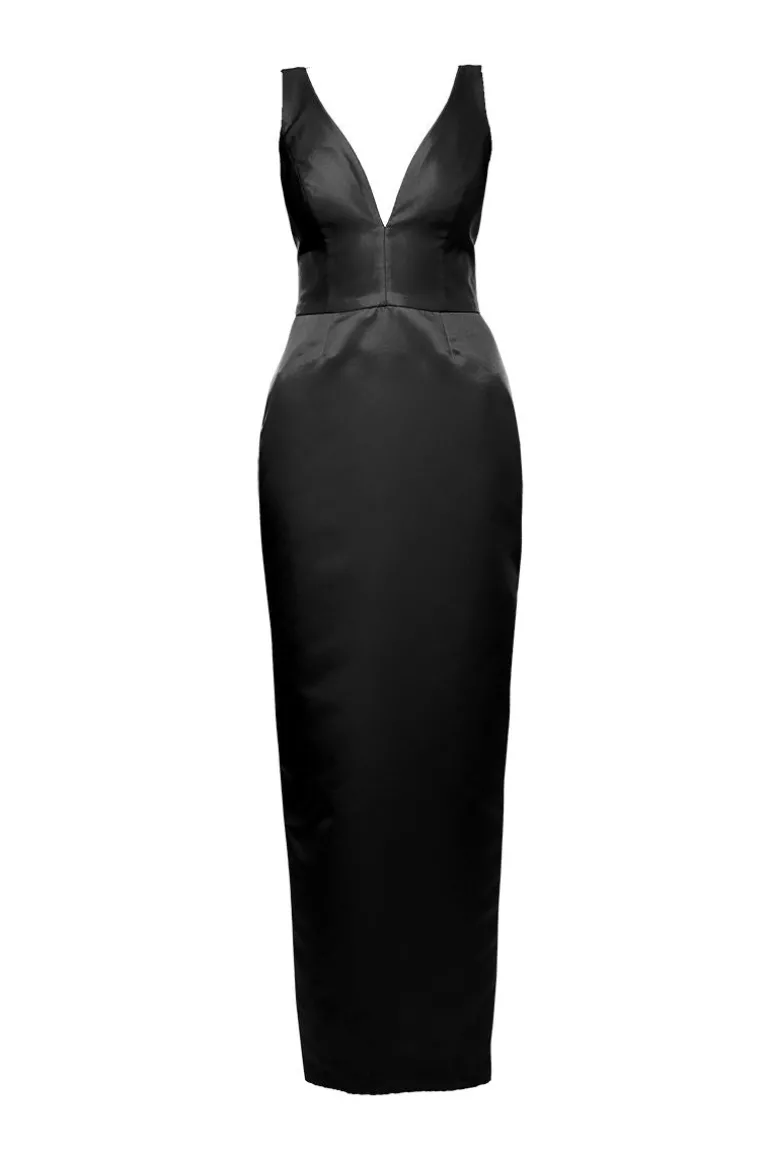 Dresses<CULT MIA AVA BLACK MAXI DRESS Jet Black