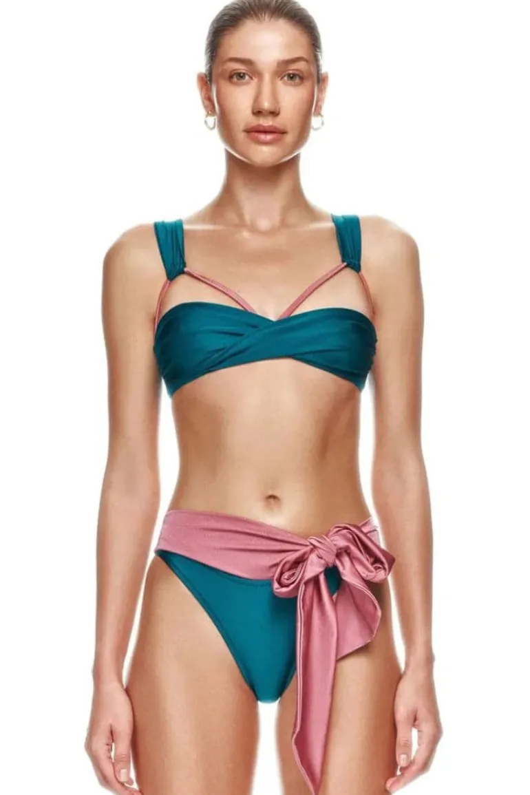 Swimwear<CULT MIA AVA FONDALE BIKINI Blue & Pink