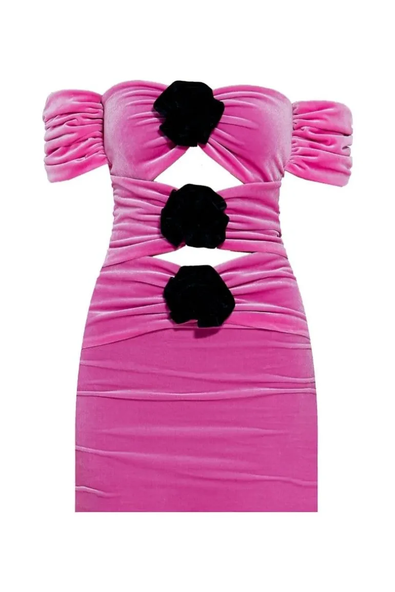 Dresses | Mini Dresses<CULT MIA AYANA OFF-SHOULDER MINI DRESS Pink/Black