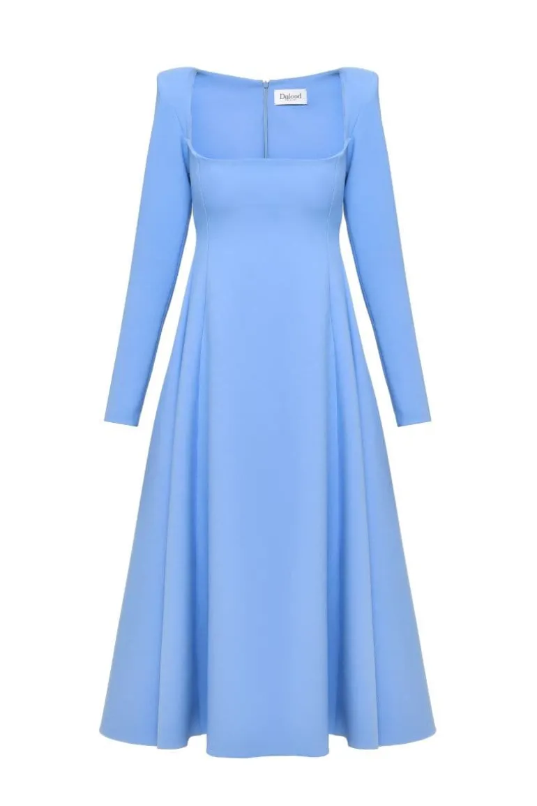 Dresses | Midi Dresses<CULT MIA AZI SQUARE-NECK MIDI DRESS Blue