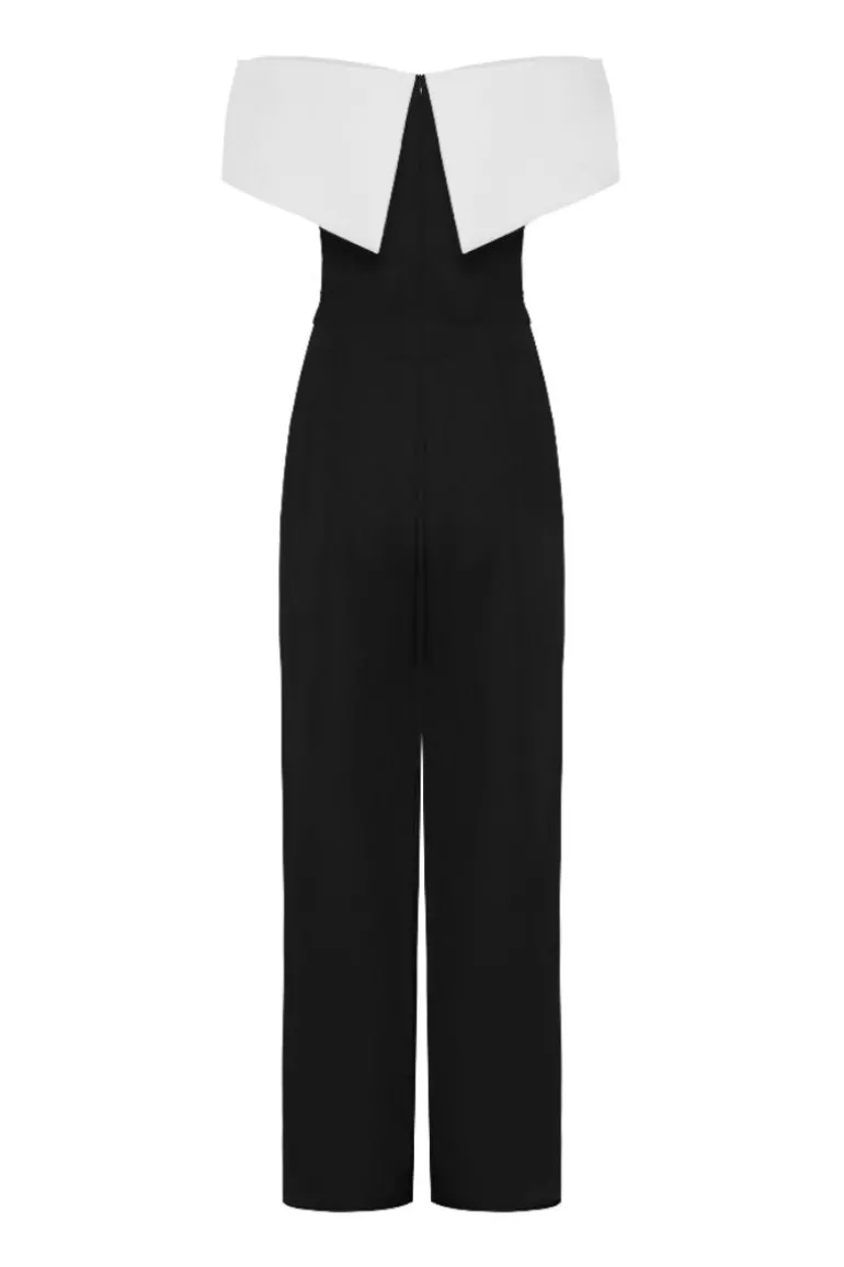 Jumpsuits<CULT MIA BABY OFF-SHOULDER JUMPSUIT Black
